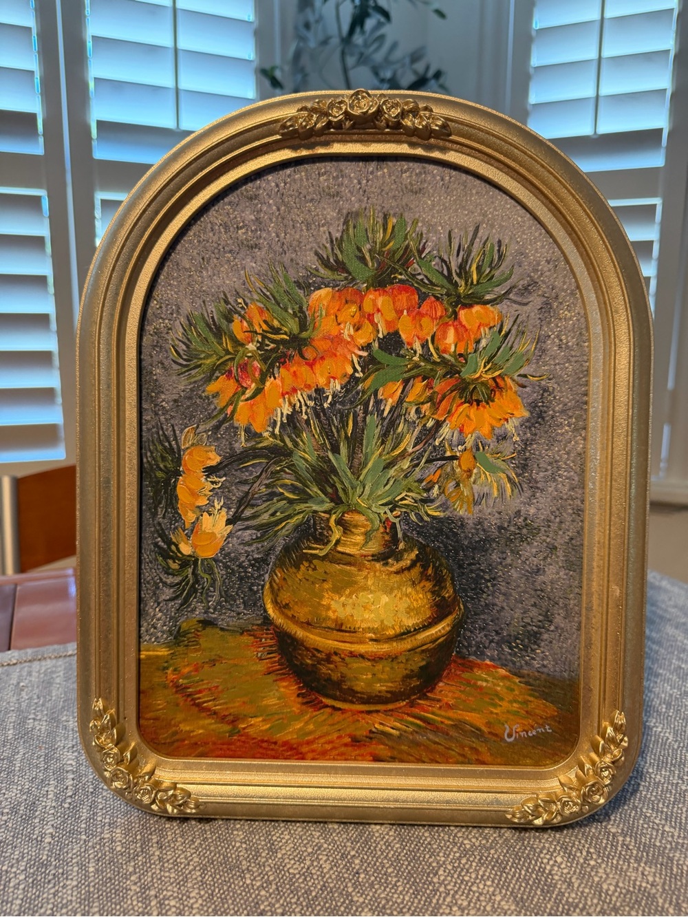 11x14 "Imperial Fritillaries in a Copper Vase," by Vincent Van Gogh